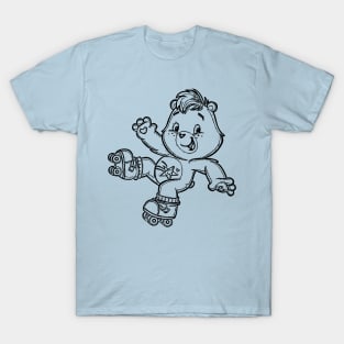 caring bear with roller skates T-Shirt